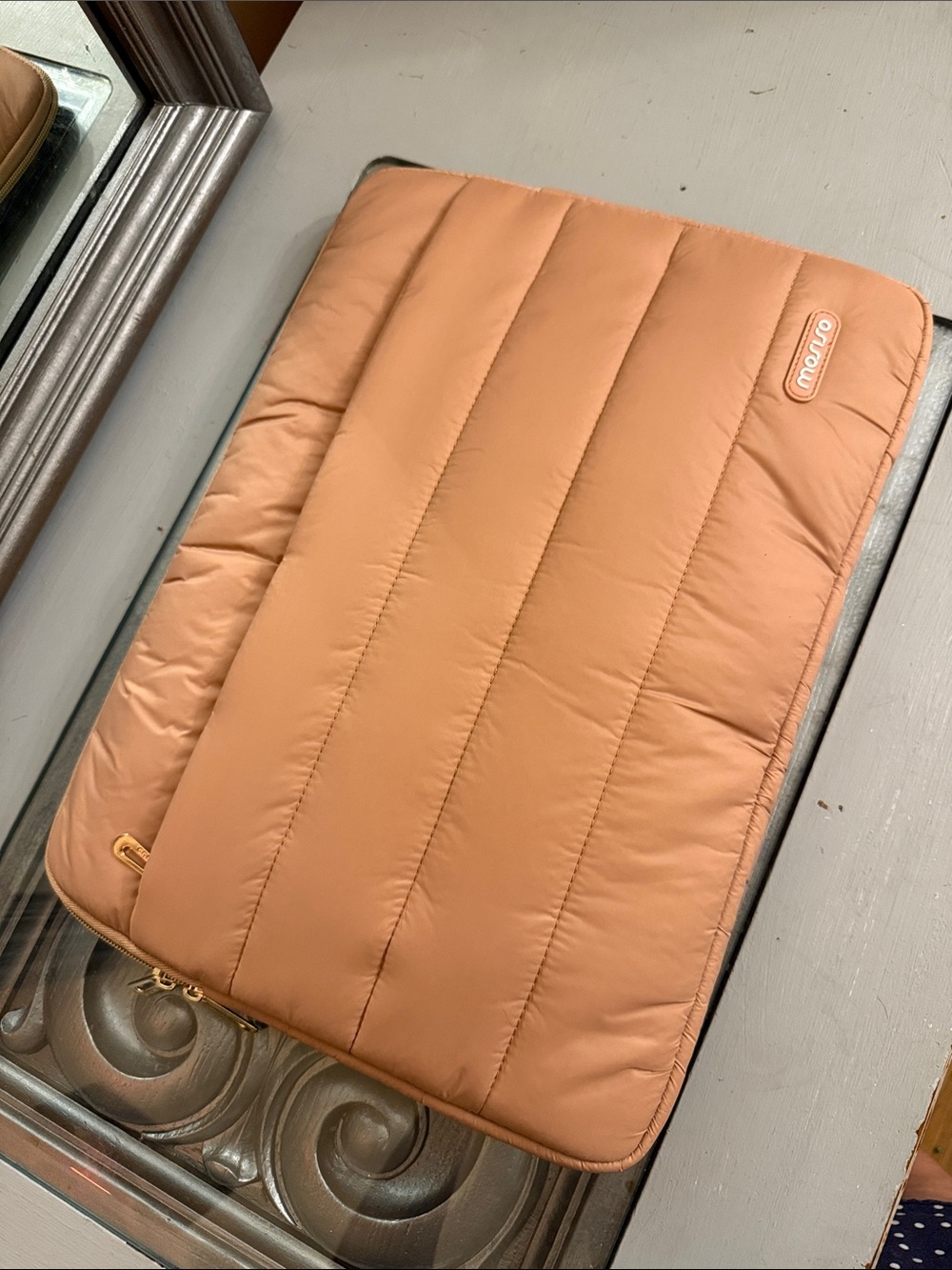 Mosiso Quilted Padded Laptop Sleeve Pink